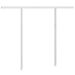 White Iron Awning Post Set 118.1 x 96.5 Inches Sturdy Support for Outdoor Structures