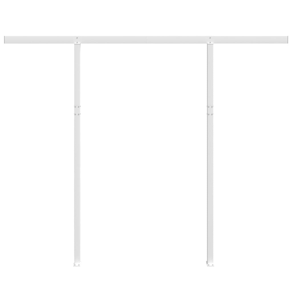 White Iron Awning Post Set 118.1 x 96.5 Inches Sturdy Support for Outdoor Structures