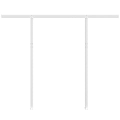 White Iron Awning Post Set 118.1 x 96.5 Inches Sturdy Support for Outdoor Structures