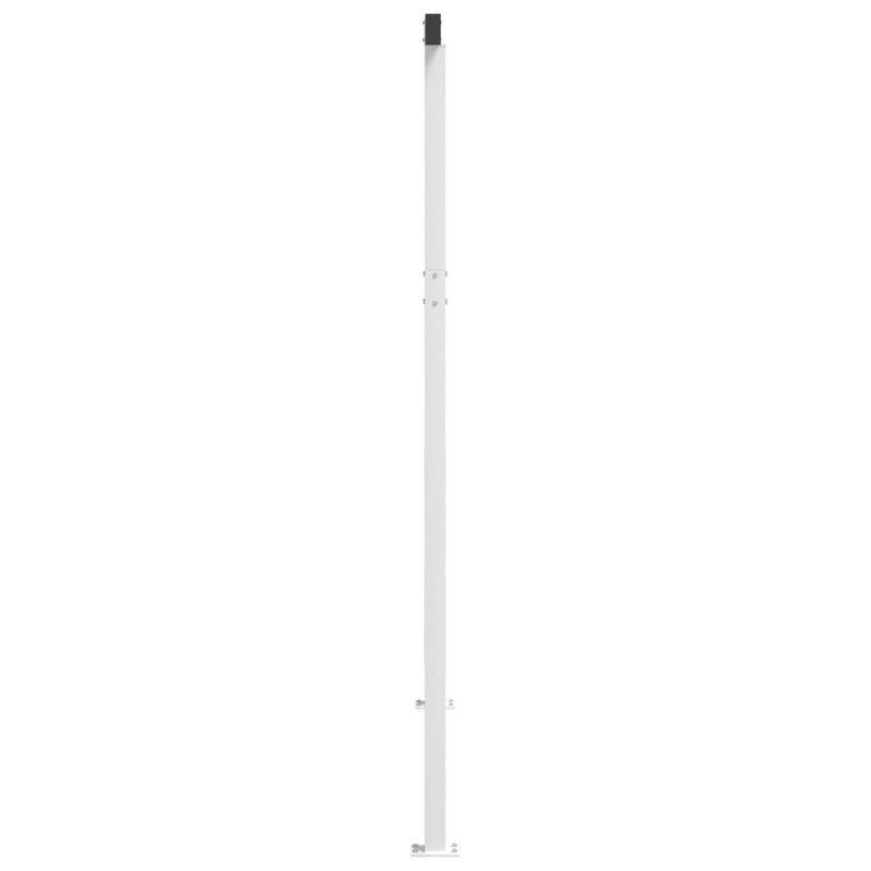 White Iron Awning Post Set 118.1 x 96.5 Inches Sturdy Support for Outdoor Structures