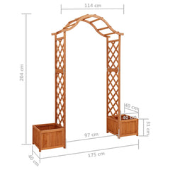 Durable Solid Firwood Garden Pergola with Planter Ideal for Climbing Plants