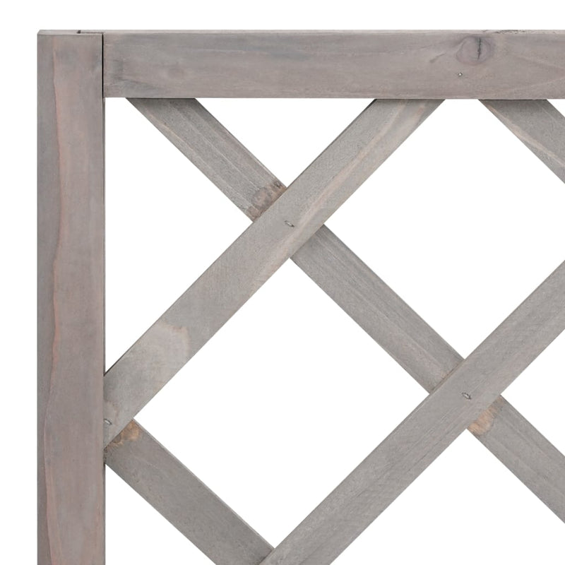 Gray Garden Trellis Planter 27.6 x 11.8 x 53.1 Inches