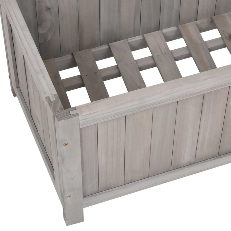 Gray Garden Trellis Planter 27.6 x 11.8 x 53.1 Inches