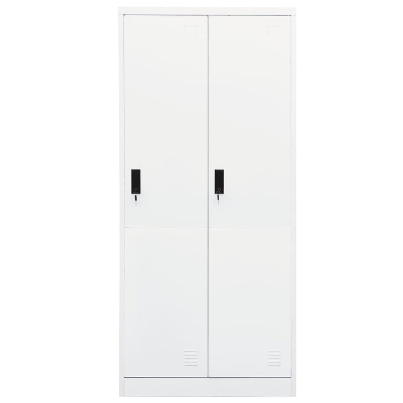 Steel Wardrobe White 31.5x19.7x70.9