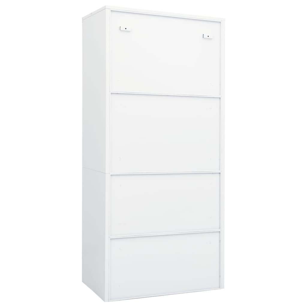 Steel Wardrobe White 31.5x19.7x70.9