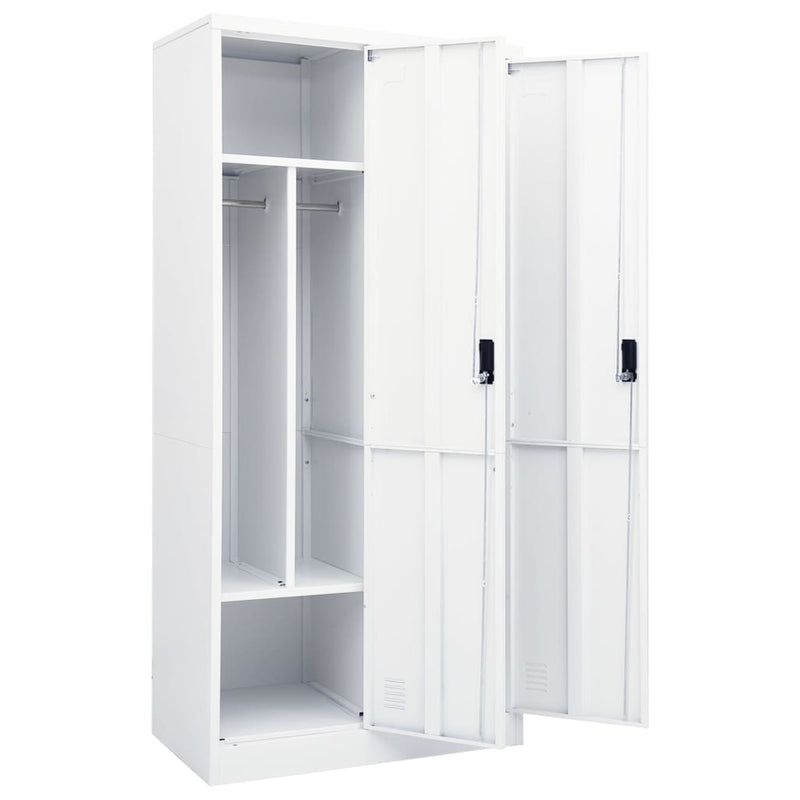 Steel Wardrobe White 31.5x19.7x70.9