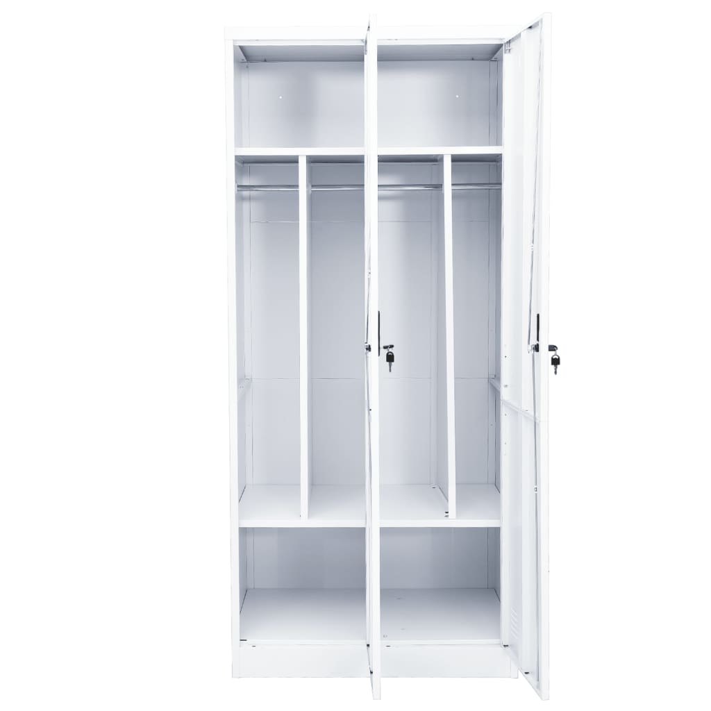 Steel Wardrobe White 31.5x19.7x70.9