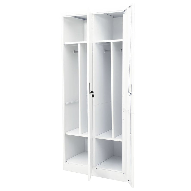 Steel Wardrobe White 31.5x19.7x70.9