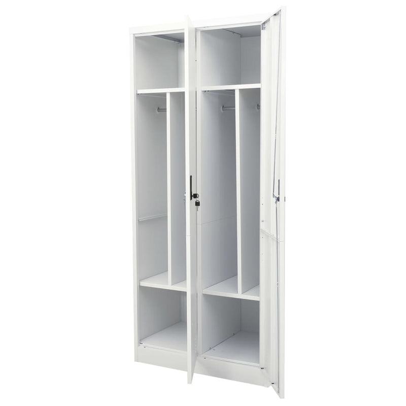 31.5x19.7x70.9 Light Gray Wardrobe Steel