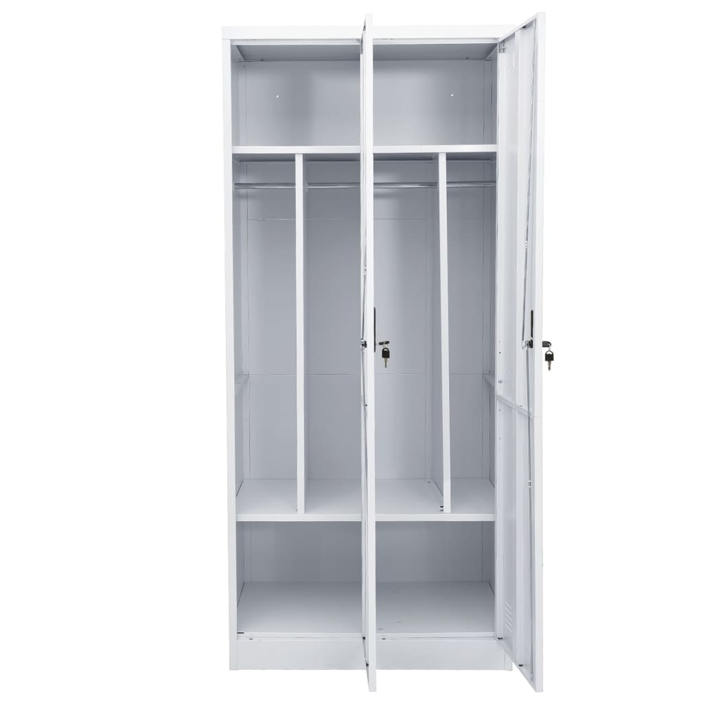 31.5x19.7x70.9 Light Gray Wardrobe Steel