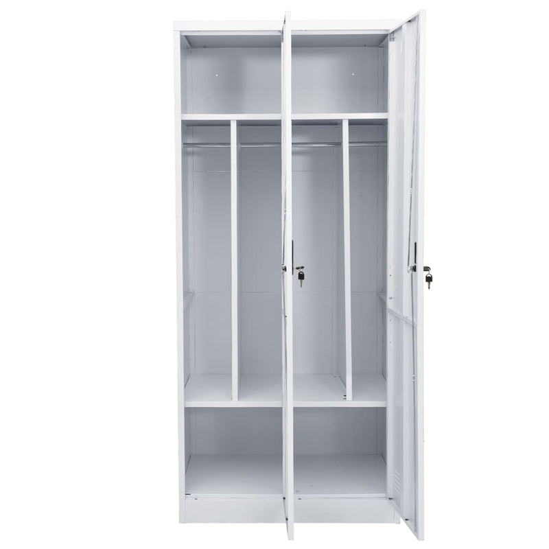 31.5x19.7x70.9 Light Gray Wardrobe Steel