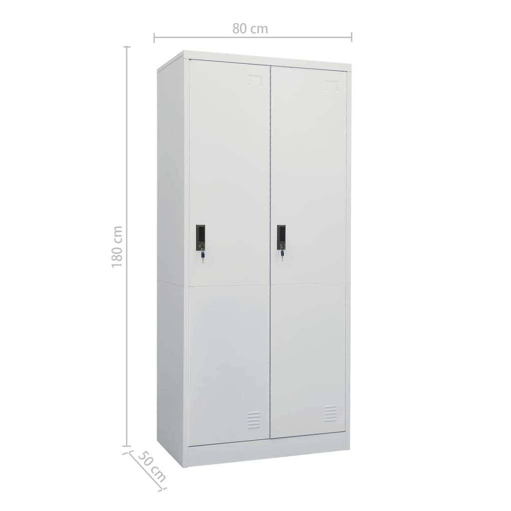 31.5x19.7x70.9 Light Gray Wardrobe Steel