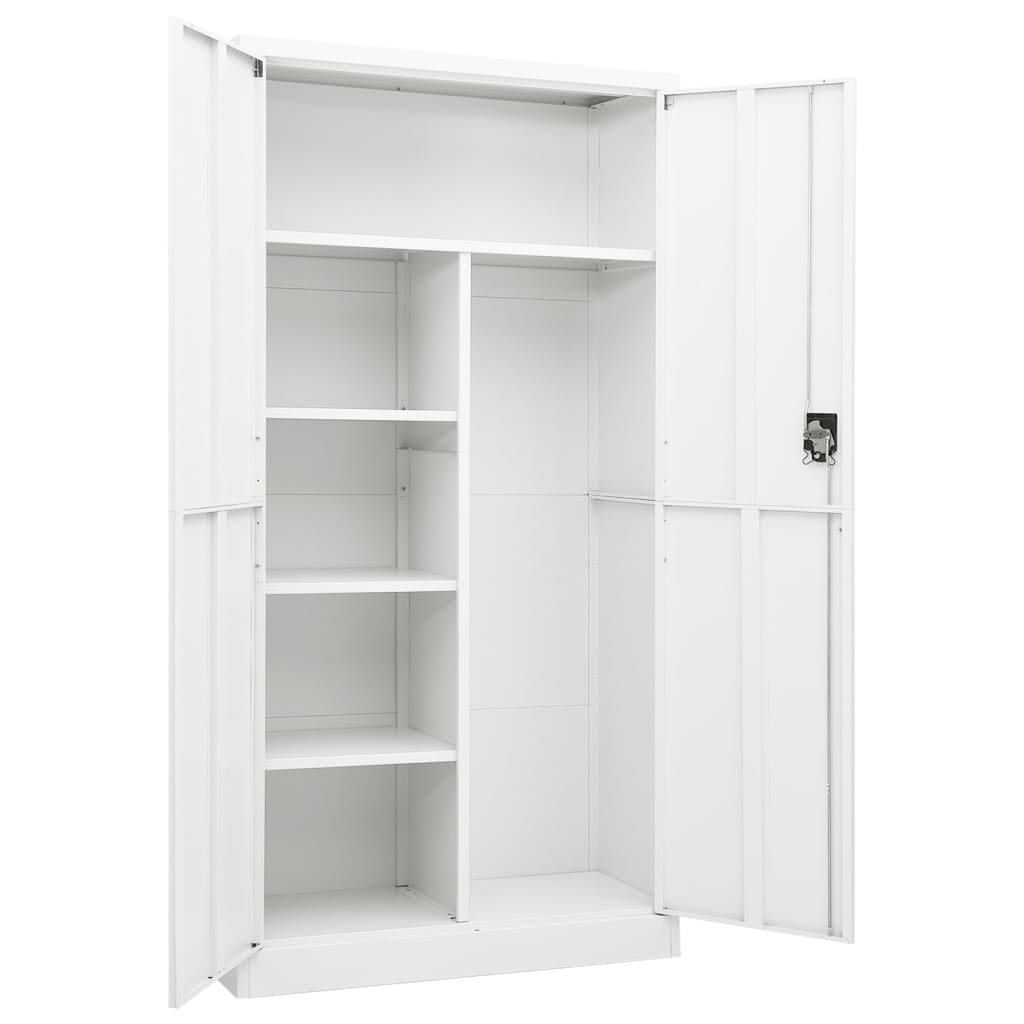 White Locker Cabinet 35.4x15.7x70.9 Steel