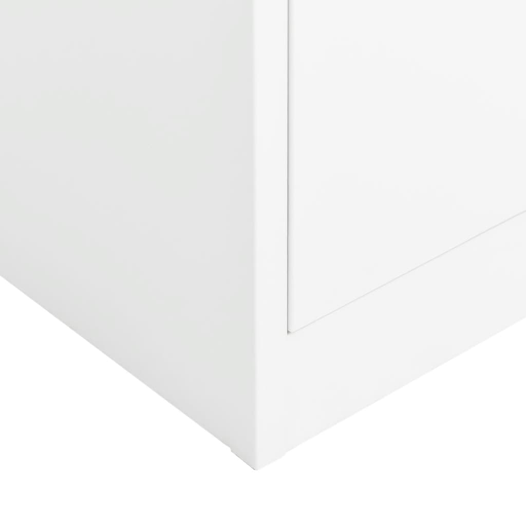 White Locker Cabinet 35.4x15.7x70.9 Steel