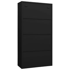 Black Steel Locker Cabinet 35.4x15.7x70.9