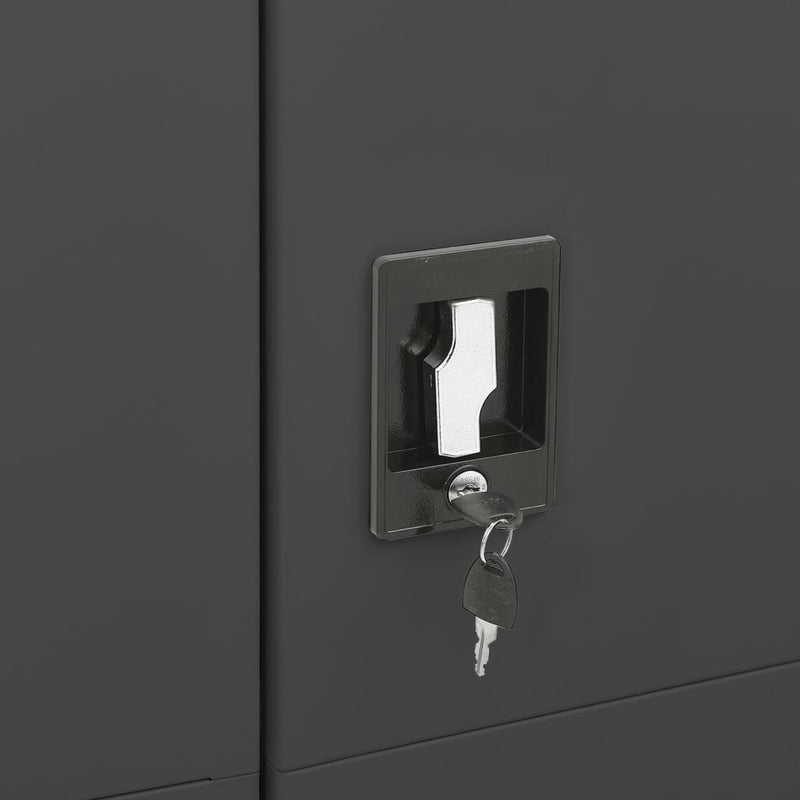 Steel Locker Cabinet Anthracite 35.4x15.7x70.9