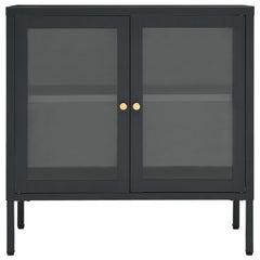 Anthracite Sideboard 27.6x13.8x27.6 Steel and Glass