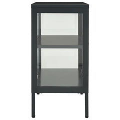 Anthracite Sideboard 27.6x13.8x27.6 Steel and Glass