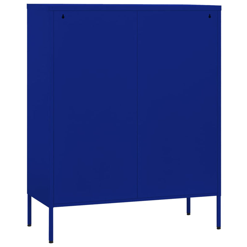 Steel Storage Cabinet Navy Blue 31.5x13.8x40 inches