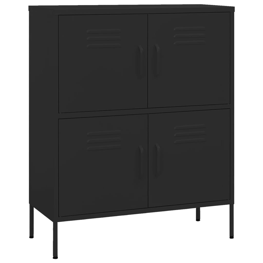 31.5x13.8x40 Black Storage Cabinet in Steel