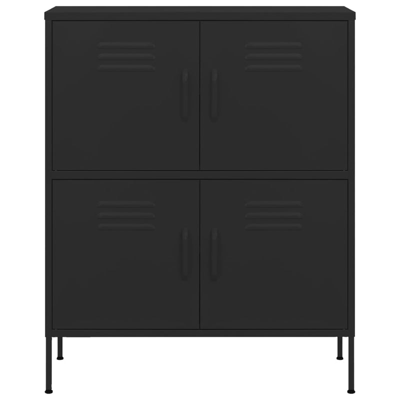 31.5x13.8x40 Black Storage Cabinet in Steel