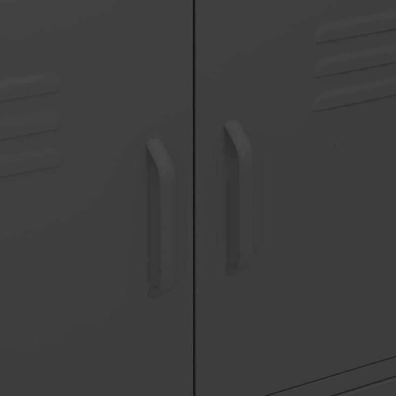 31.5x13.8x40 Black Storage Cabinet in Steel