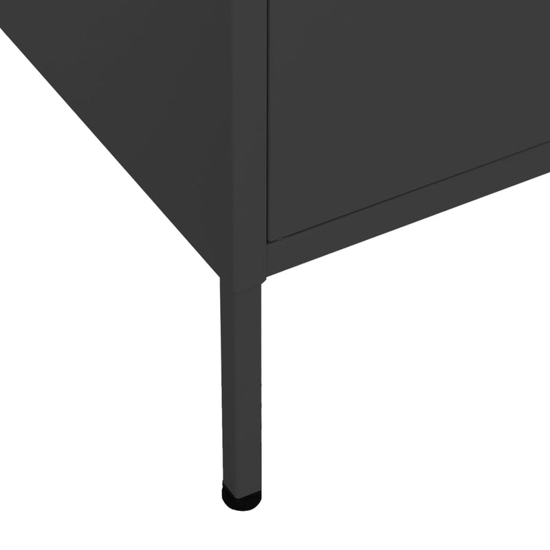 31.5x13.8x40 Black Storage Cabinet in Steel