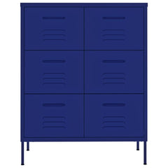 Drawer Cabinet in Navy Blue Steel 31.5x13.8x40