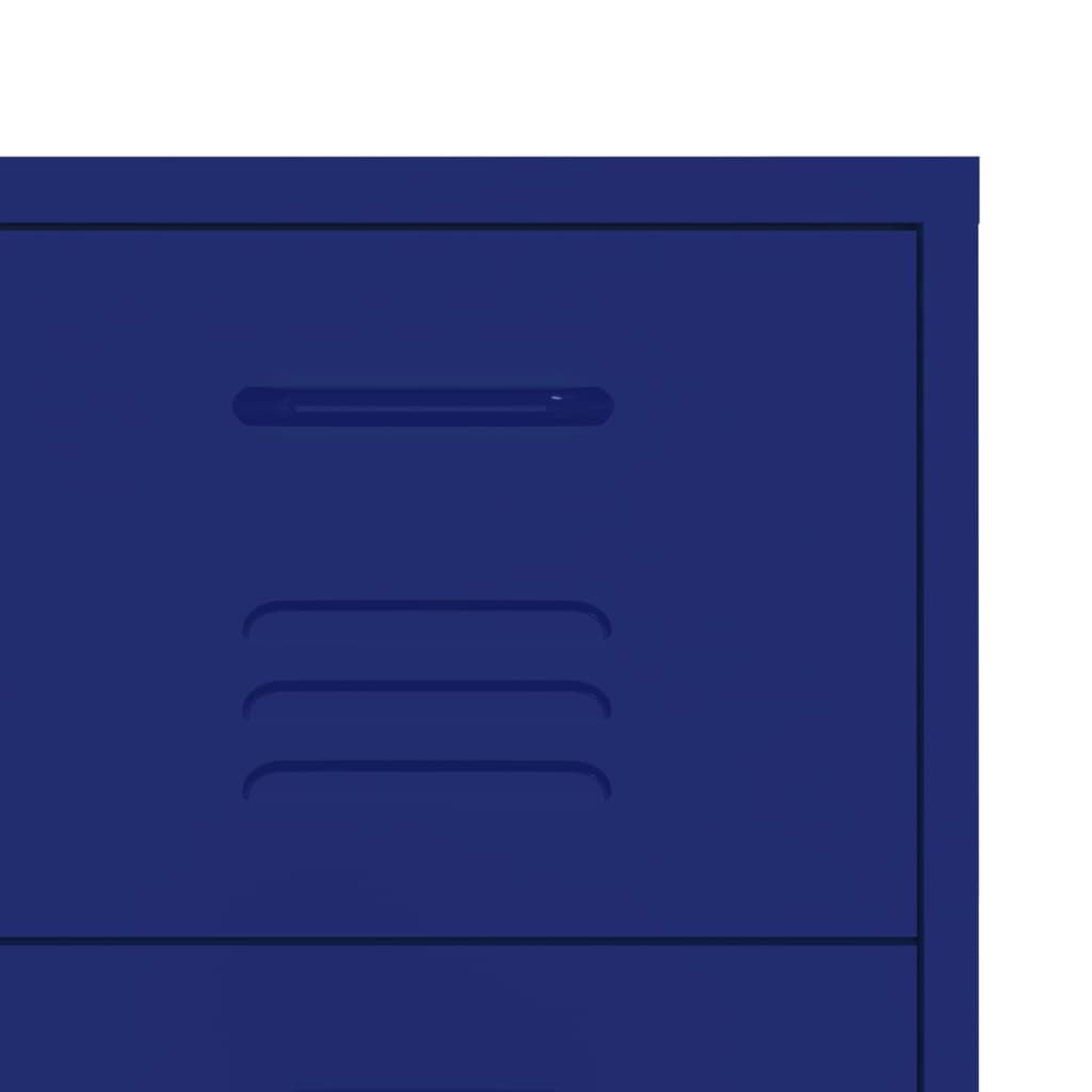 Drawer Cabinet in Navy Blue Steel 31.5x13.8x40