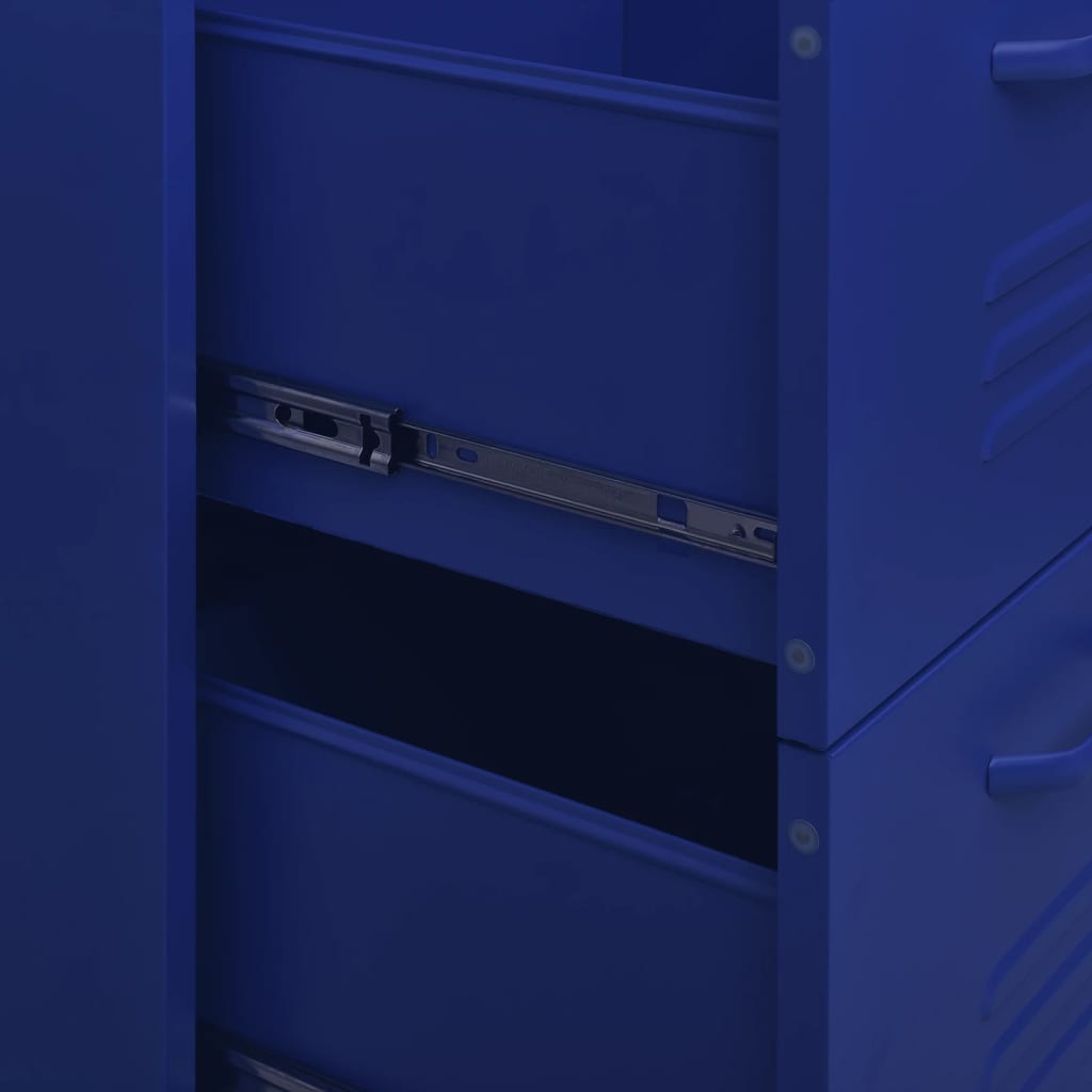 Drawer Cabinet in Navy Blue Steel 31.5x13.8x40