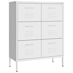 Drawer Cabinet White 31.5x13.8x40 Steel