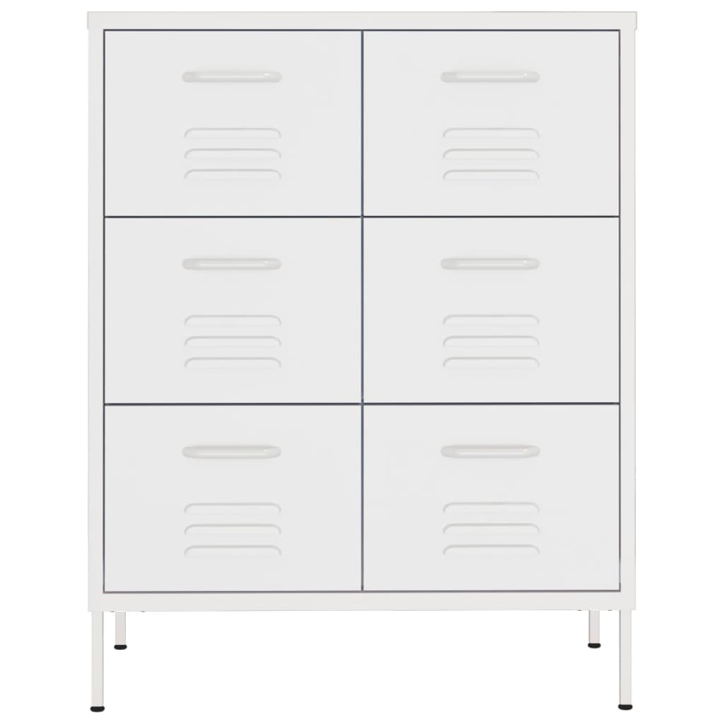 Drawer Cabinet White 31.5x13.8x40 Steel