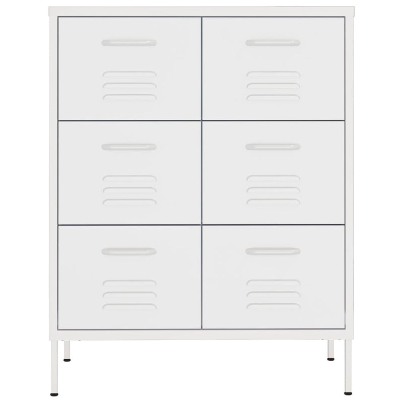 Drawer Cabinet White 31.5x13.8x40 Steel