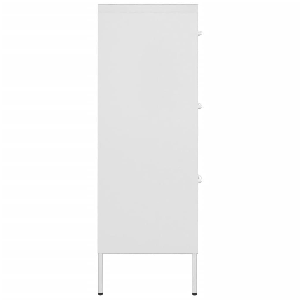 Drawer Cabinet White 31.5x13.8x40 Steel