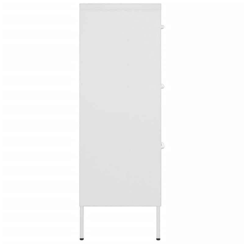 Drawer Cabinet White 31.5x13.8x40 Steel