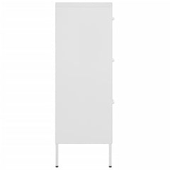 Drawer Cabinet White 31.5x13.8x40 Steel