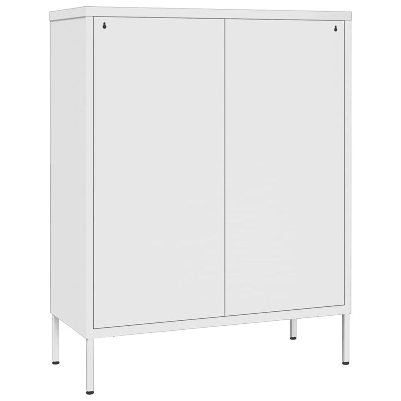 Drawer Cabinet White 31.5x13.8x40 Steel