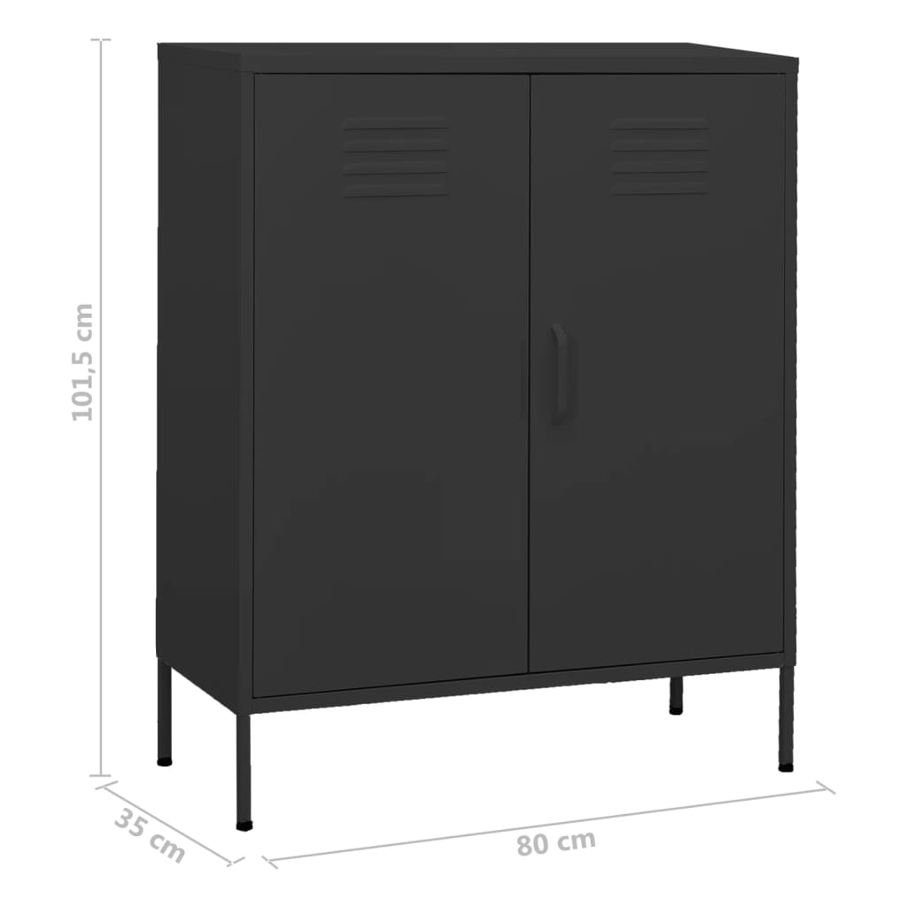 Steel Storage Cabinet Anthracite 31.5x13.8x40