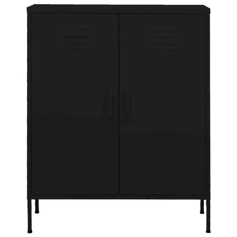 Storage Cabinet Black 31.5x13.8x40 Steel