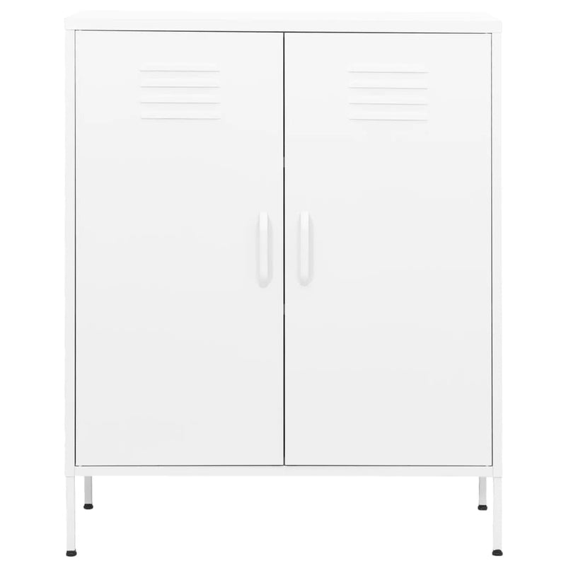 White Steel Storage Cabinet 31.5x13.8x40 inches