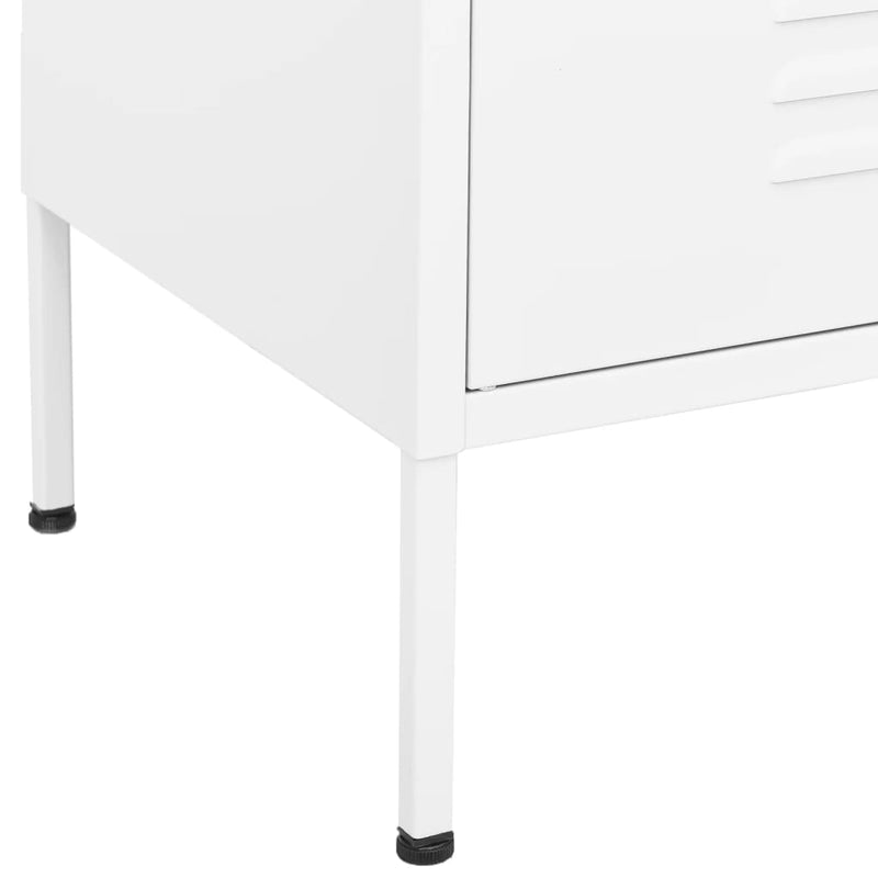 White Steel Storage Cabinet 31.5x13.8x40 inches