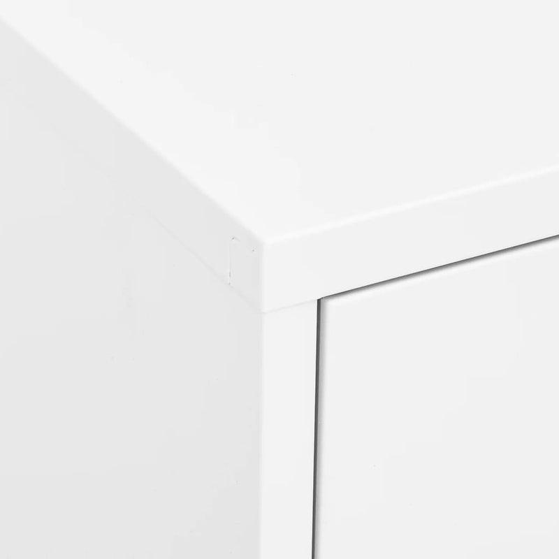 White Steel Storage Cabinet 31.5x13.8x40 inches