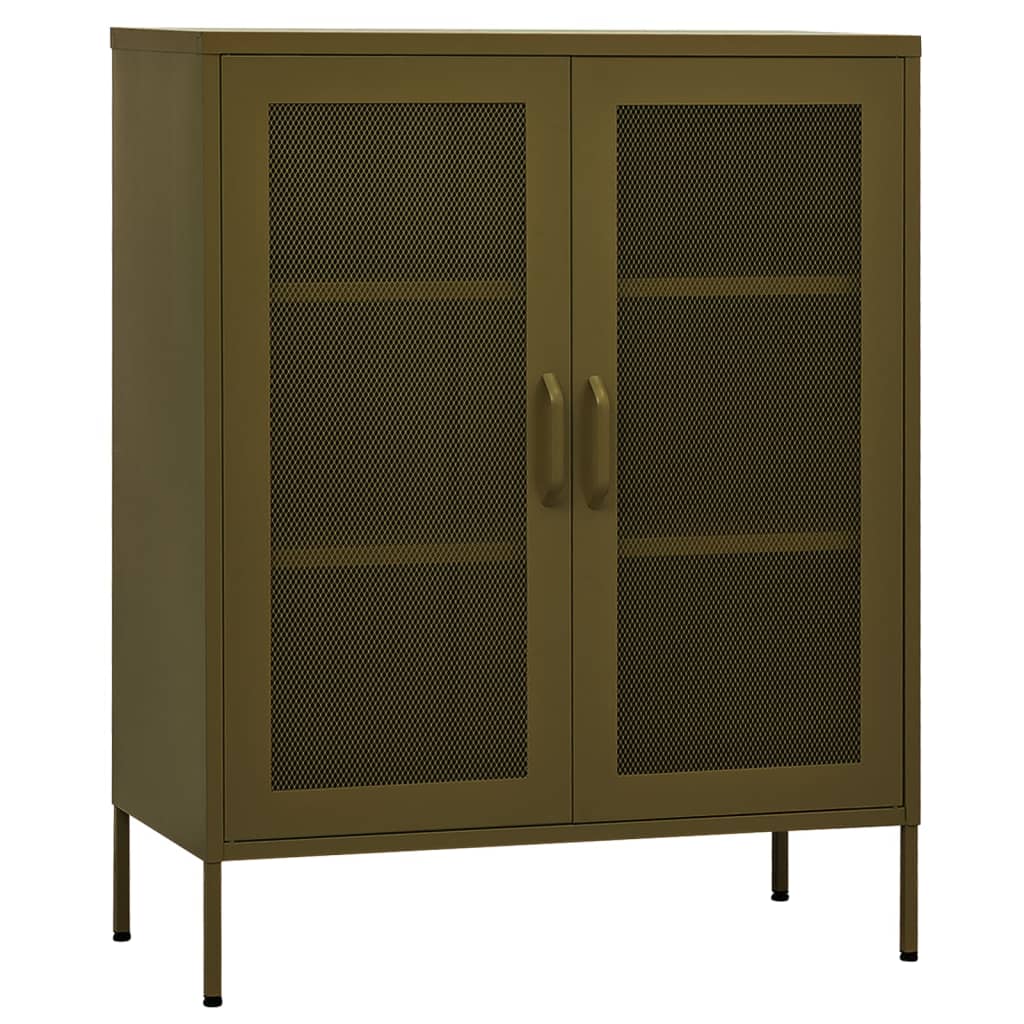 31.5x13.8x40 Olive Green Storage Cabinet in Steel