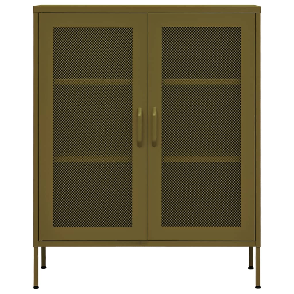 31.5x13.8x40 Olive Green Storage Cabinet in Steel