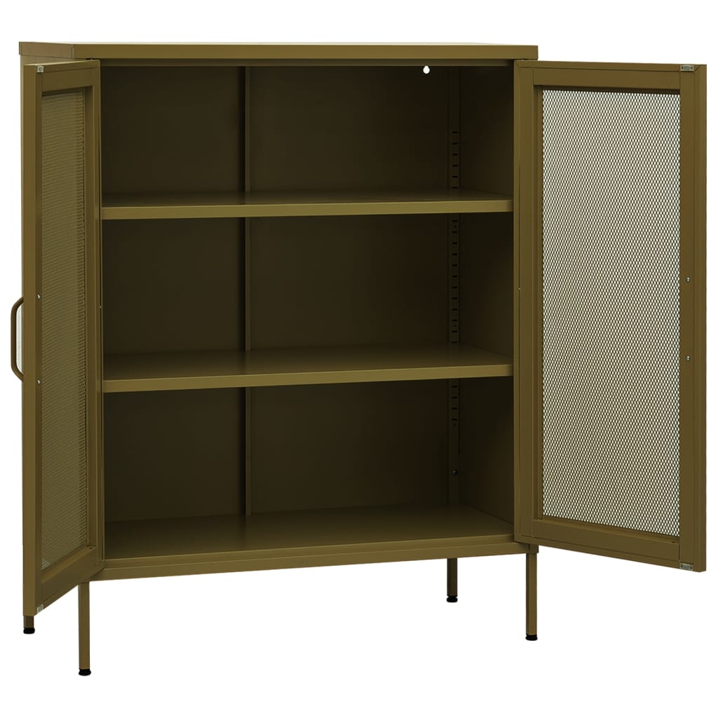 31.5x13.8x40 Olive Green Storage Cabinet in Steel