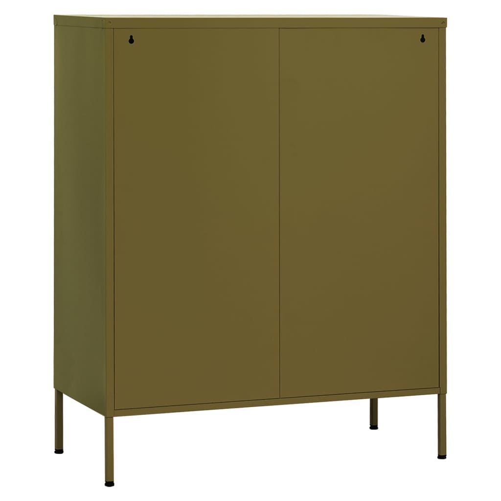 31.5x13.8x40 Olive Green Storage Cabinet in Steel