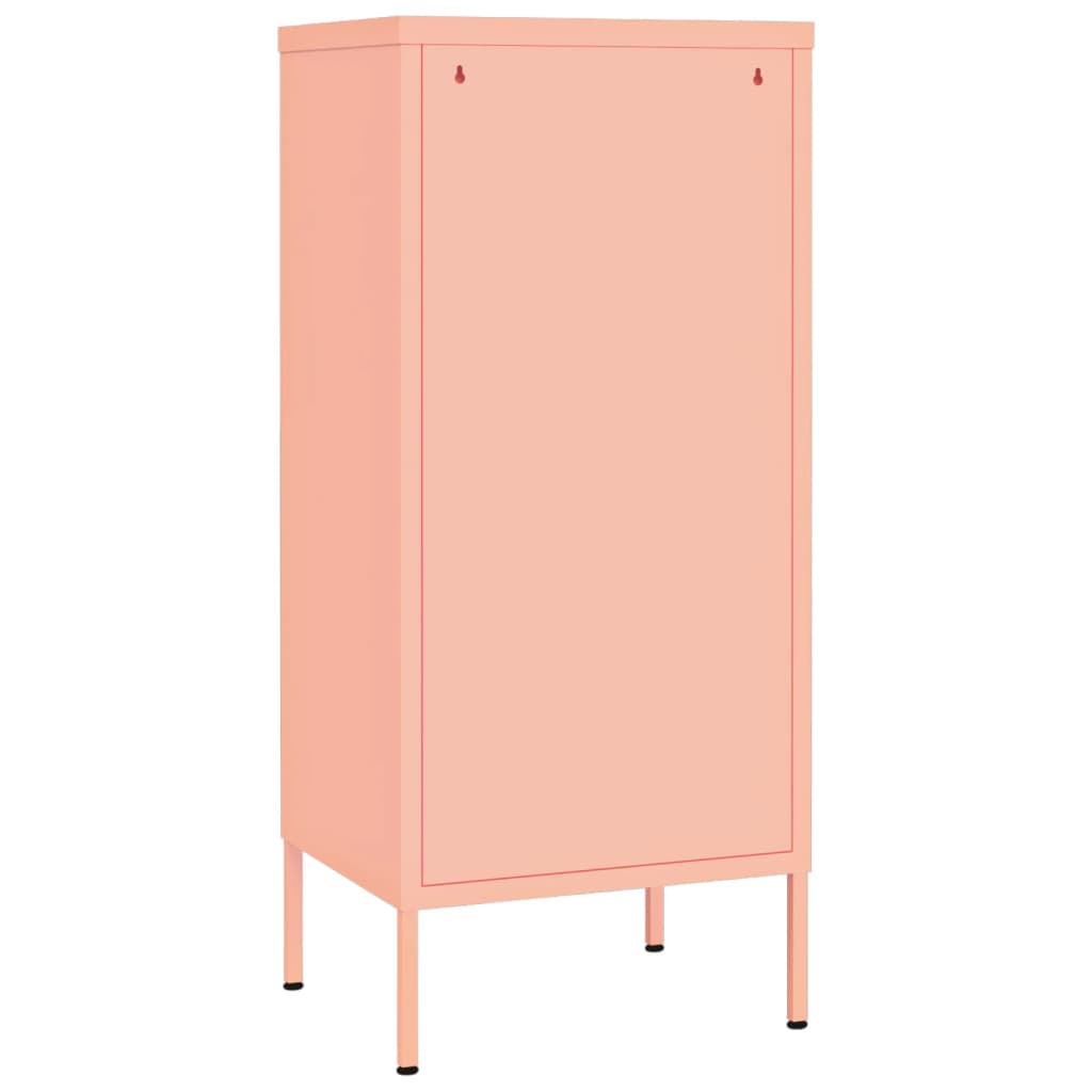 Pink Storage Cabinet 16.7x13.8x40 Steel