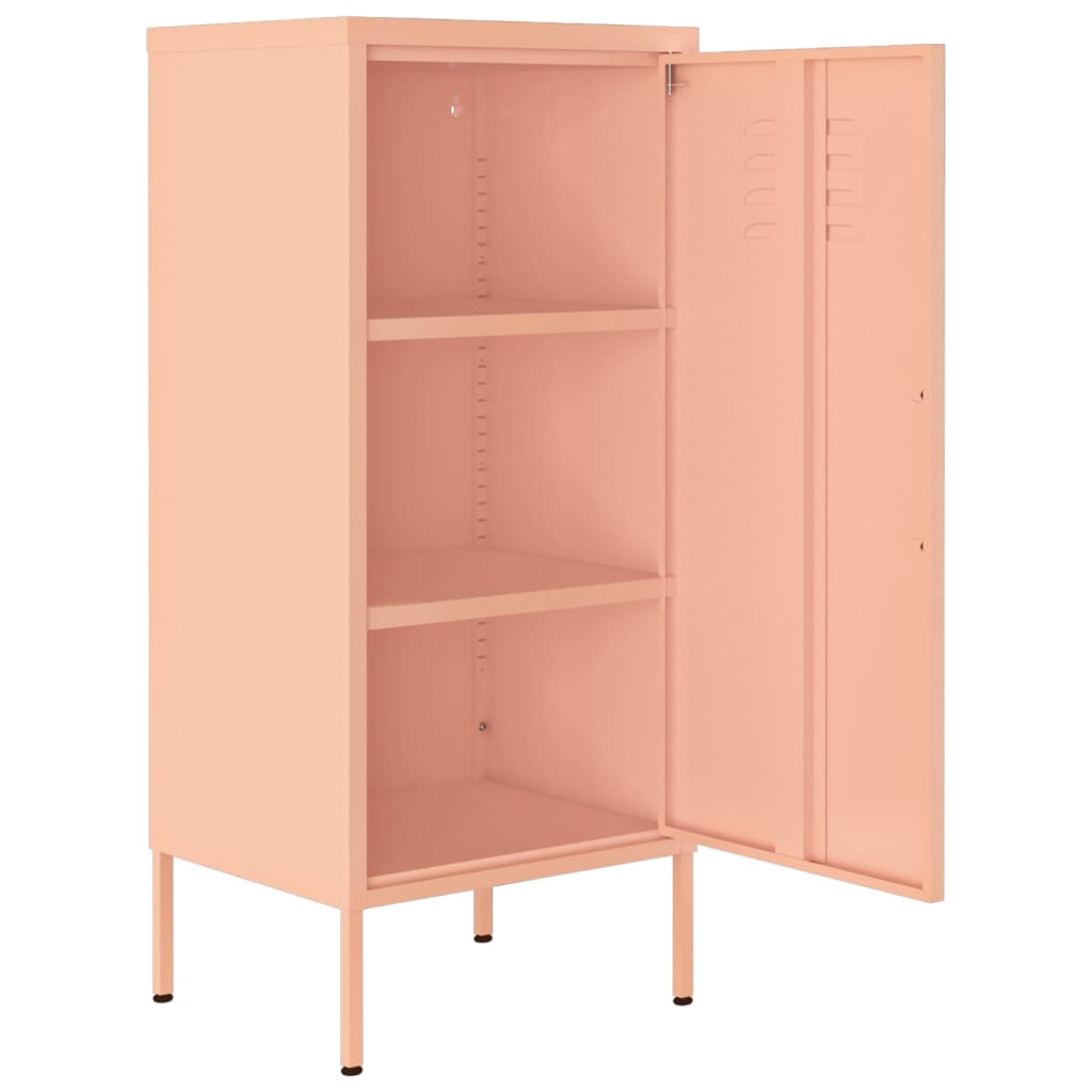 Pink Storage Cabinet 16.7x13.8x40 Steel