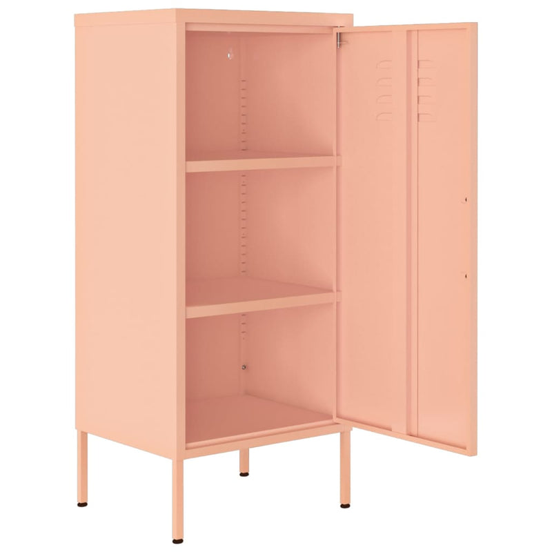 Pink Storage Cabinet 16.7x13.8x40 Steel