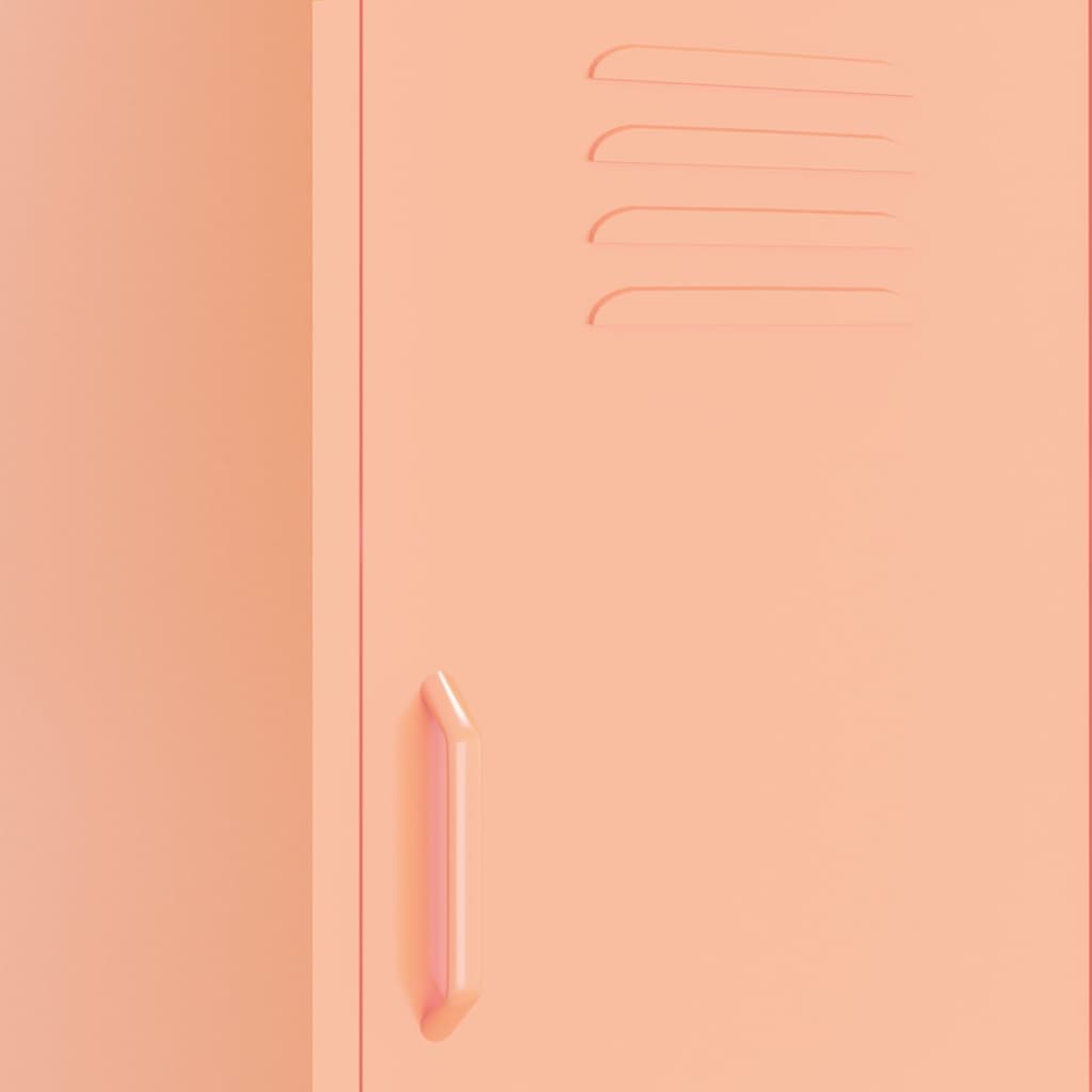 Pink Storage Cabinet 16.7x13.8x40 Steel